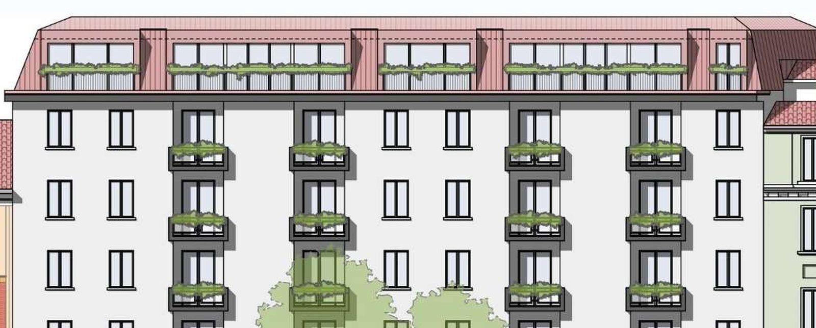 Il nuovo ultimo piano: tetto alla francese e terrazzi verso Largo Gemito